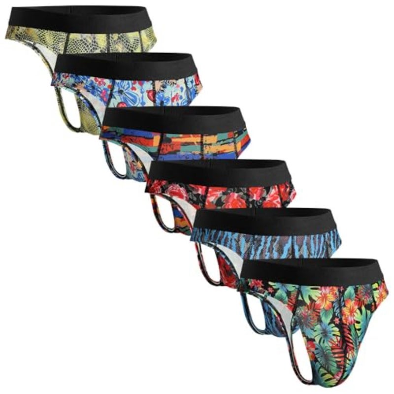Men's Thong G-String Underwear Recreational Print Men's Sexy Bikini Briefs Bulge Pouch Underwear - Image 1