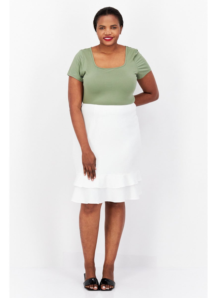 Women Plus Size Solid Midi Skirt, White - pzsku/ZB34795AC974D83B11364Z/45/_/1725379144/2f34ff42-fe85-45c4-81e9-92346d3d416d