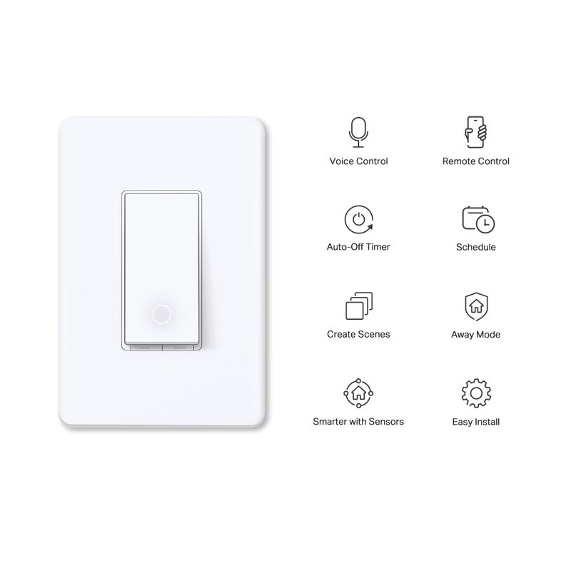 tapo TP-Link Tapo Smart Light Switch, Single Pole, Neutral Wire Required, 2.4GHz Wi-Fi Light Switch Compatible with Alexa and Google Home, UL Certified, No Hub Required, White, Tapo S500(4-Pack) - Image 2