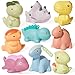AMCHSURI Mold Free Bath Toys Dinosaur 9 Pack Cute Not Hold Water Design Soft Squeezable Float on Water Safe NonToxic EasyGrip Bath Toys Toddlers 24 Great Baby Bathtub Pool Water Toys - Image 3