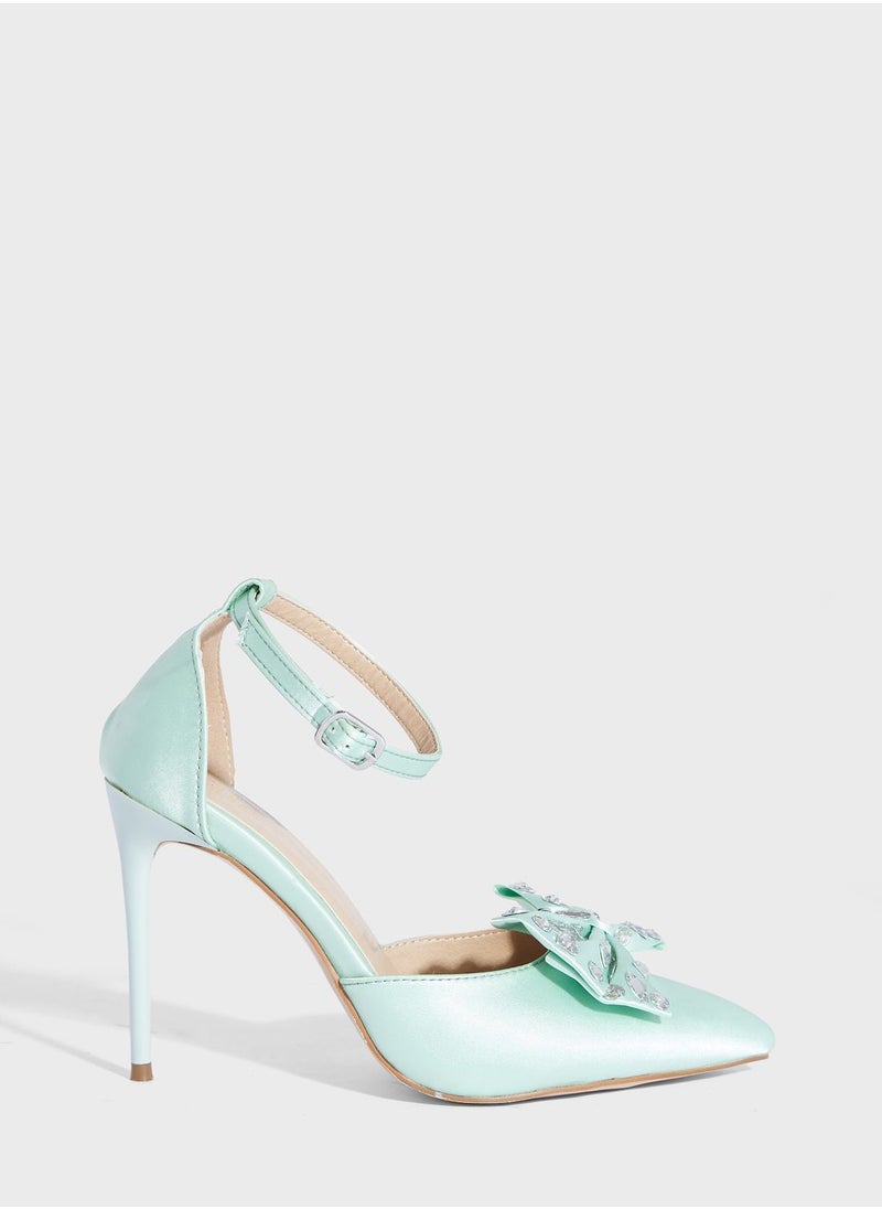 Ella Limited Edition - Satin High Heel  Pump With Bow - Image 1