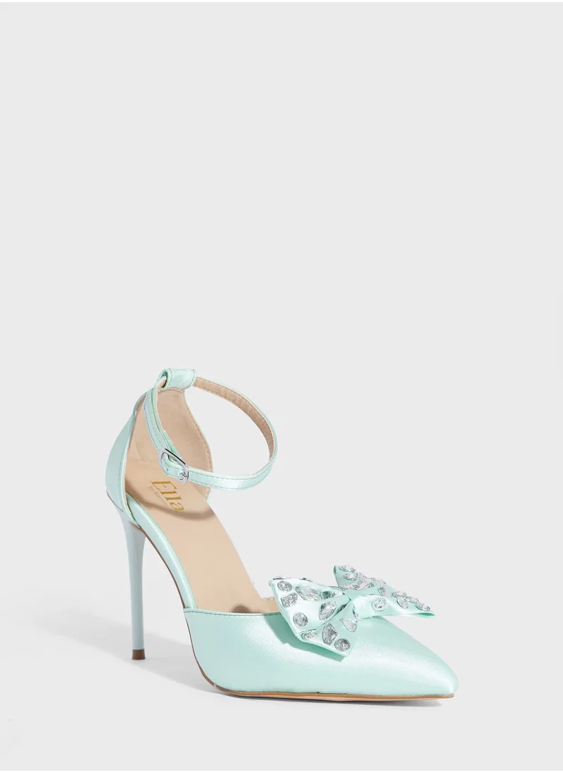 Ella Limited Edition Satin High Heel  Pump With Bow