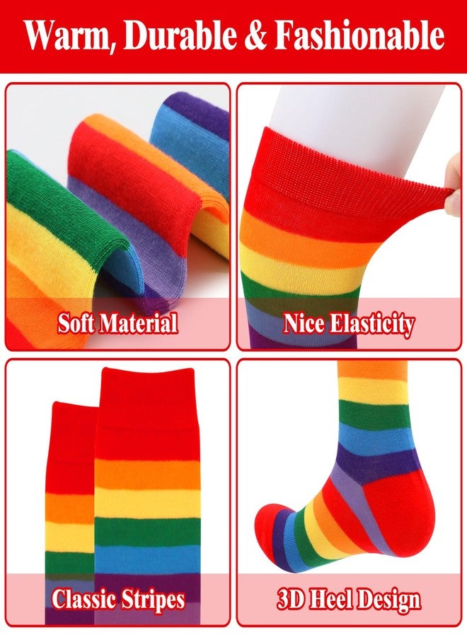 Sarfel Rainbow Thigh High Socks Rainbow Knee High Socks for Women Crazy Socks for Women Rainbow Socks Womens Over the Knee Socks - Image 4