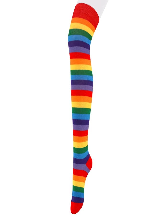Sarfel Rainbow Thigh High Socks Rainbow Knee High Socks for Women Crazy Socks for Women Rainbow Socks Womens Over the Knee Socks - Image 2