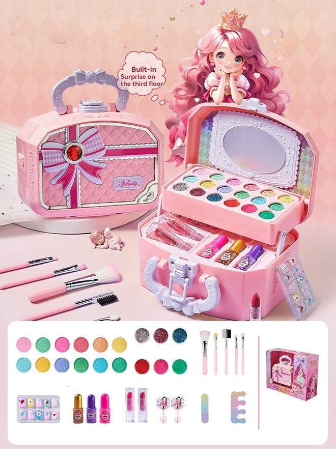 Beauenty Kids Makeup Kit for Girls Ages 4-8 – Complete Washable Cosmetic Set with Portable Case, Safe & Non-Toxic Pretend Beauty Toy Gift - Image 1