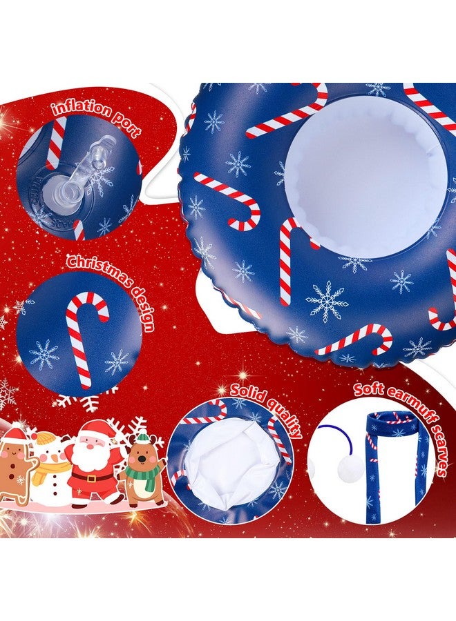 Hungdao 9 Pcs Christmas Elf Doll Accessories Set Includes Ear Muffs Soft Scarf Cozy Sweater Inflatable Snow Tube Christmas Elf Clothing Accessory For Christmas Elves Doll Costume (Snowmen, Elk) - Image 4