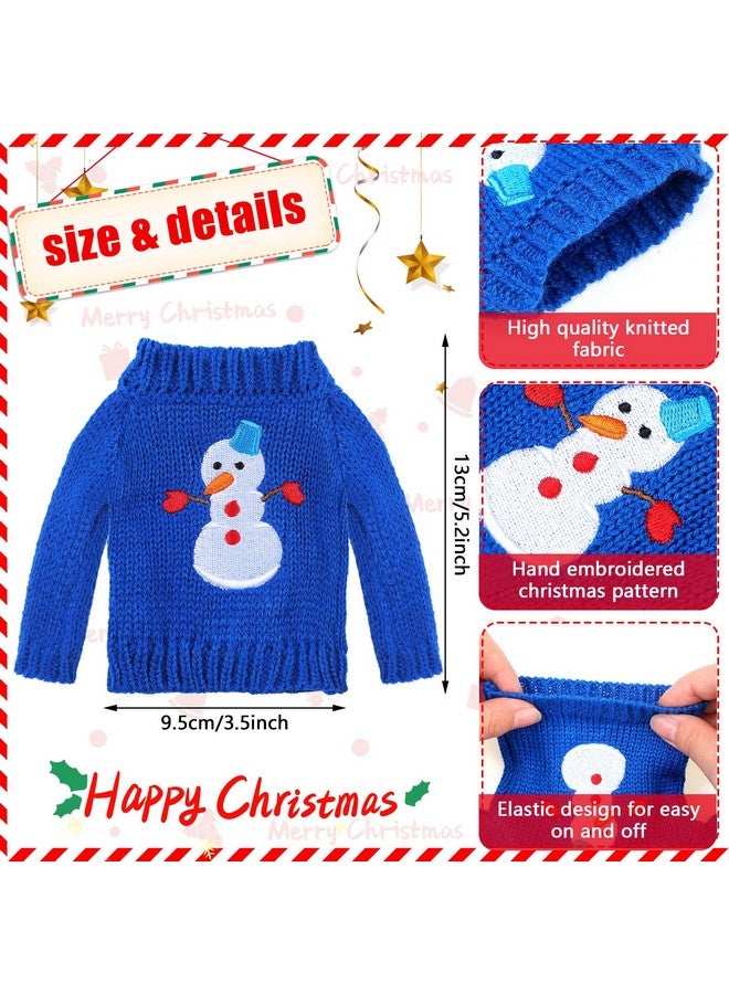 Hungdao 9 Pcs Christmas Elf Doll Accessories Set Includes Ear Muffs Soft Scarf Cozy Sweater Inflatable Snow Tube Christmas Elf Clothing Accessory For Christmas Elves Doll Costume (Snowmen, Elk) - Image 3