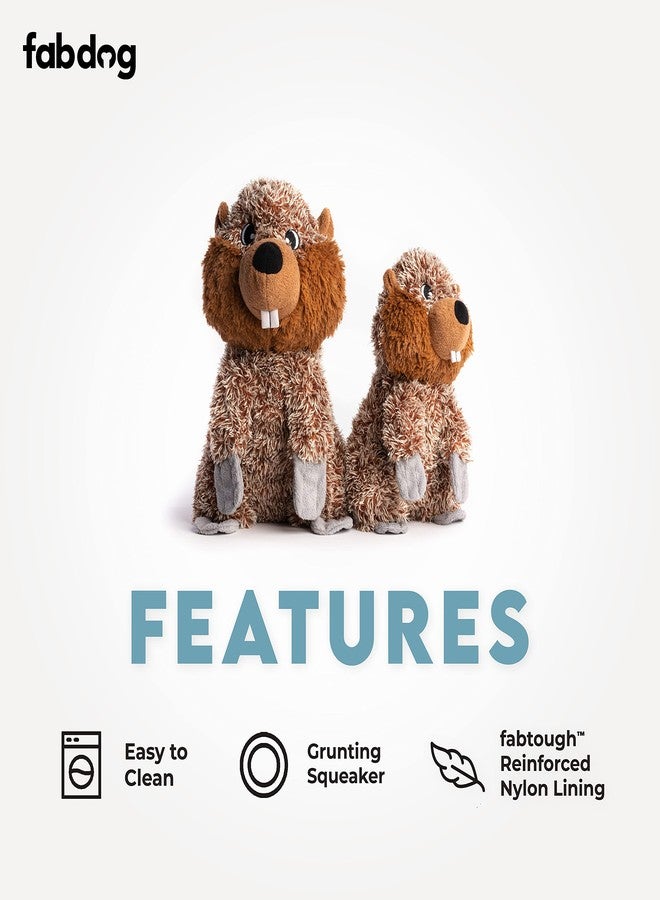 fabdog Fluffies Dog Toys - Squeaky Plush Dog Toy for All Breeds - Cute Animal-Themed Puppy Toys Make for Ideal Gift - Fun Nylon Dog Toys with Squeak| Large Beaver - Image 3