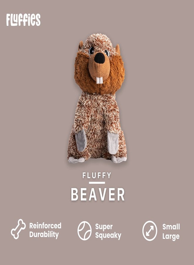 fabdog Fluffies Dog Toys - Squeaky Plush Dog Toy for All Breeds - Cute Animal-Themed Puppy Toys Make for Ideal Gift - Fun Nylon Dog Toys with Squeak| Large Beaver - Image 2