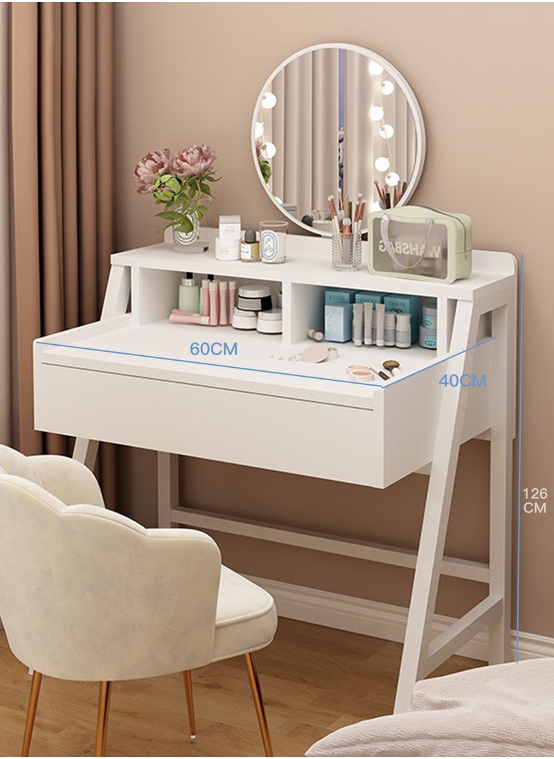 شاربدو - طاولة زينة لغرفة النوم بتصميم عصري بسيط مع مرآة LED 60*40*126 سم - Image 1