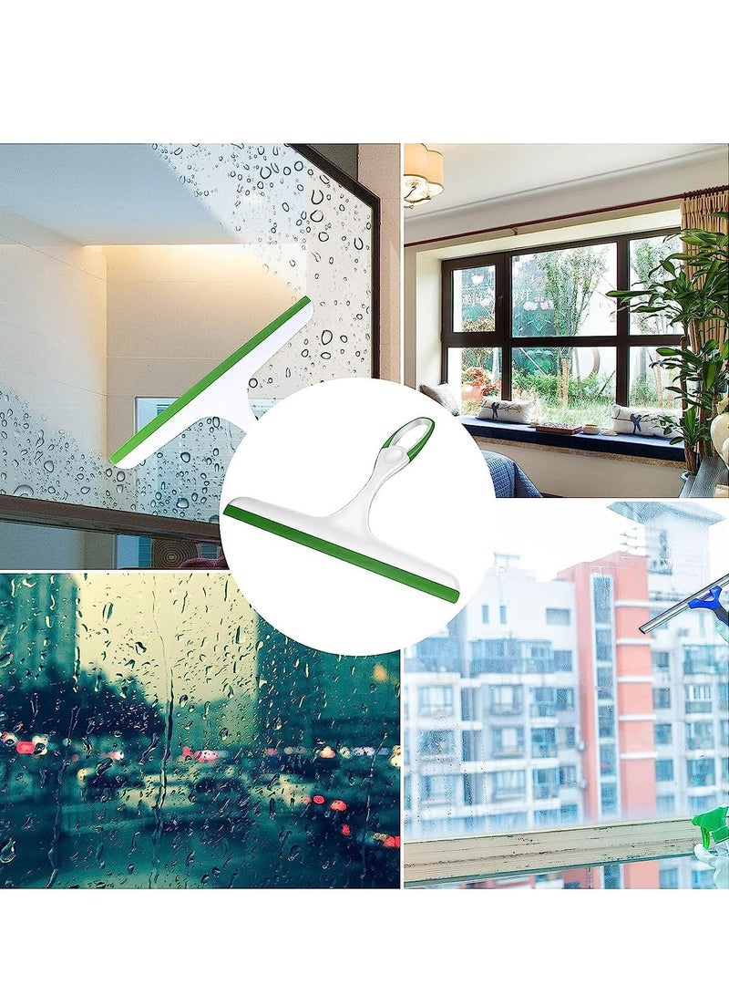 SYOSI ممسحة سيليكون متعددة الأغراض ممسحات مطاطية للاستحمام 22 × 27 سم منظف زجاج النوافذ كاشط زجاج السيارة لمرآة الحمام الأرض 2 قطع أخضر أزرق  - Image 5