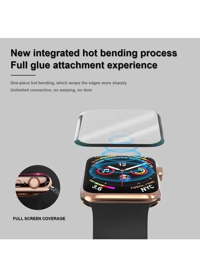 2Pcs Tempered Glass Screen Protector for Apple Watch Series 9 Series 8/7 Screen Protector 41mm, 3D Full Coverage Waterproof Bubble-Free HD Clear Film - Image 4