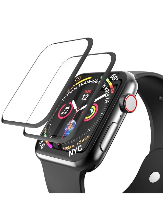 2Pcs Tempered Glass Screen Protector for Apple Watch Series 9 Series 8/7 Screen Protector 41mm, 3D Full Coverage Waterproof Bubble-Free HD Clear Film - Image 1
