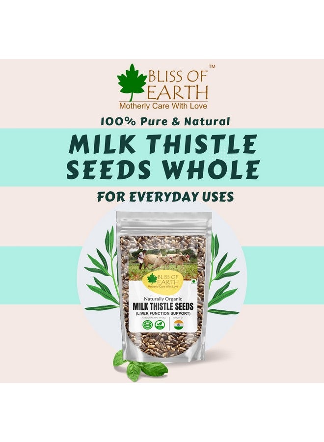 BLISS OF EARTH بليس أوف إيرث بذور الشوك الحليب غذاء عضوي خارق رائع لصحة الأمعاء وتعزيز المناعة | يعزز صحة الجلد | غني بالبروتين | 100 جرام - Image 2