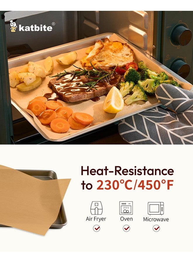 Katbite 400PCS Unbleached Parchment Paper Sheets, 12 x 16 IN Pre-Cut Baking Parchment, Heavy Duty Non-Stick Baking Paper for Half Sheet Cookie Bread Cake Pans, Grilling Meat Pizza[Advanced Series] - Image 4