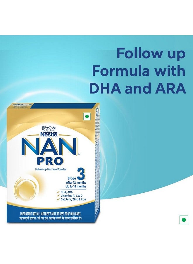 نان مسحوق حليب الأطفال برو المرحلة 3 لمتابعة الرضاعة (بعد 12 شهرًا)، مع حمض ده آرا، عبوة في كيس 400 جرام - Image 3