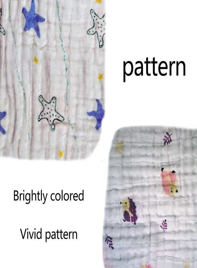 Babyhood Baby Wash Cloth and Towels 5 Pack - Muslin Washcloths, Super Soft Newborn Bath Face Towels, Cotton Reusable Wipes - Image 2