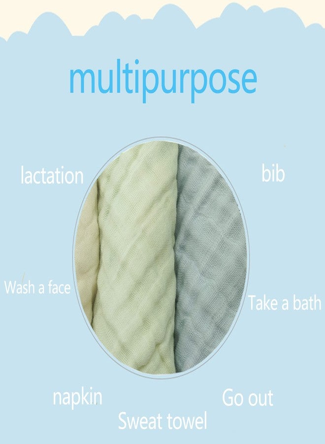 Babyhood Baby Wash Cloth and Towels 5 Pack - Muslin Washcloths, Super Soft Newborn Bath Face Towels, Cotton Reusable Wipes - Image 5