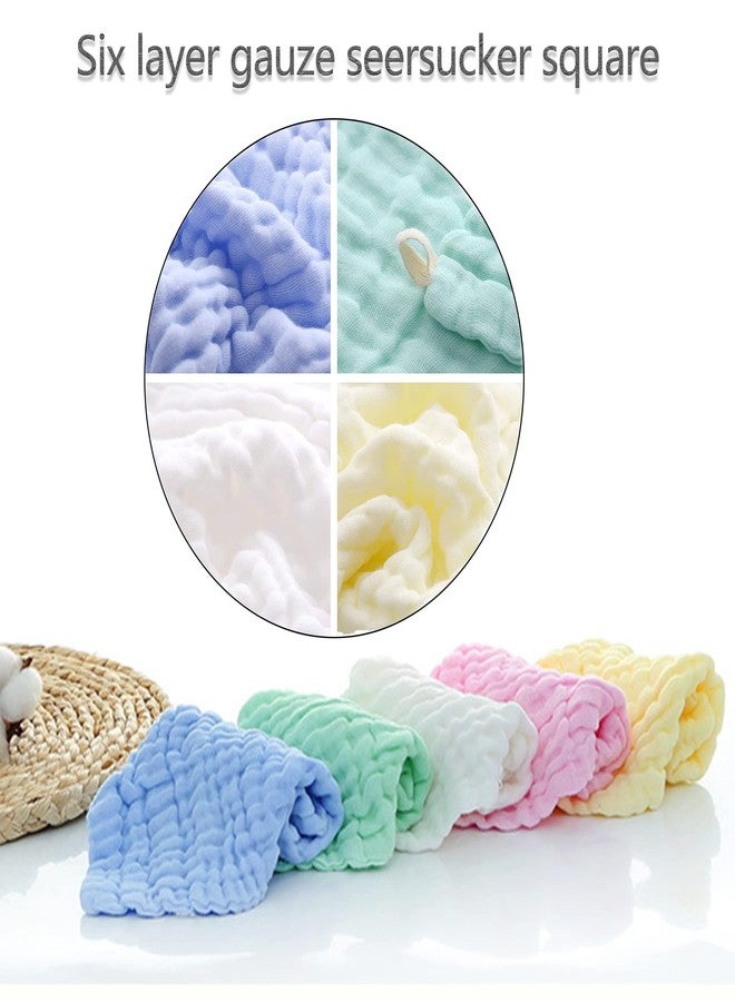 Babyhood Baby Wash Cloth and Towels 5 Pack - Muslin Washcloths, Super Soft Newborn Bath Face Towels, Cotton Reusable Wipes - Image 4