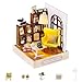 Kisoy Dollhouse Miniature with Furniture Kit DIY 3D Wooden DIY House Kit with Dust CoverHandmade Tiny House Toys for Teens Adults GiftLeisurely Moment - Image 2