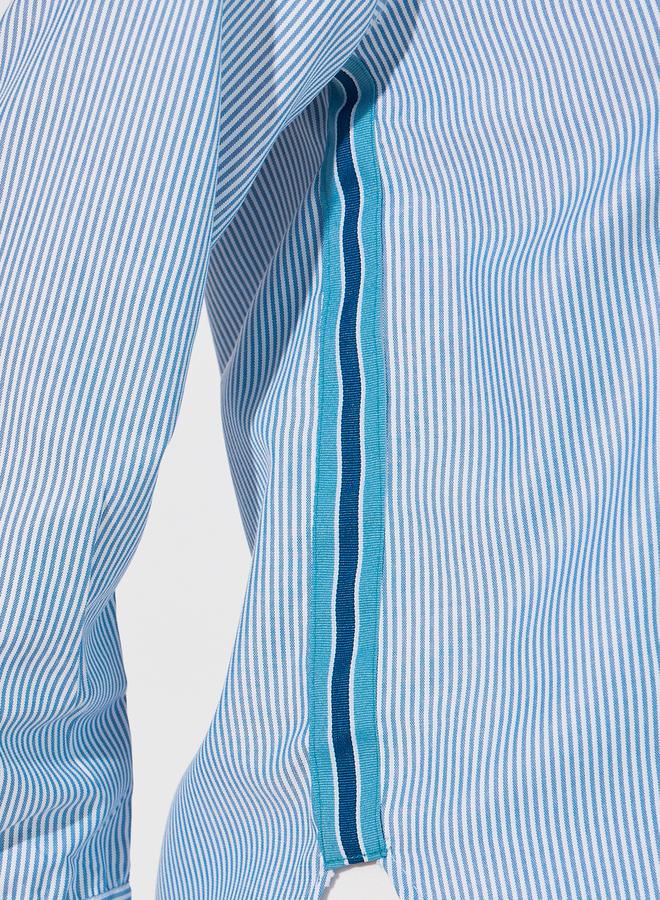Styli Striped Regular Fit Shirt with Side Tape Detail  - Image 3