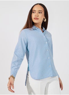 Striped Regular Fit Shirt with Side Tape Detail - pzsku/ZB348275130AE4714EA8BZ/45/_/1738970597/43bbb4db-223d-4d43-b6a3-f91c5944e27d