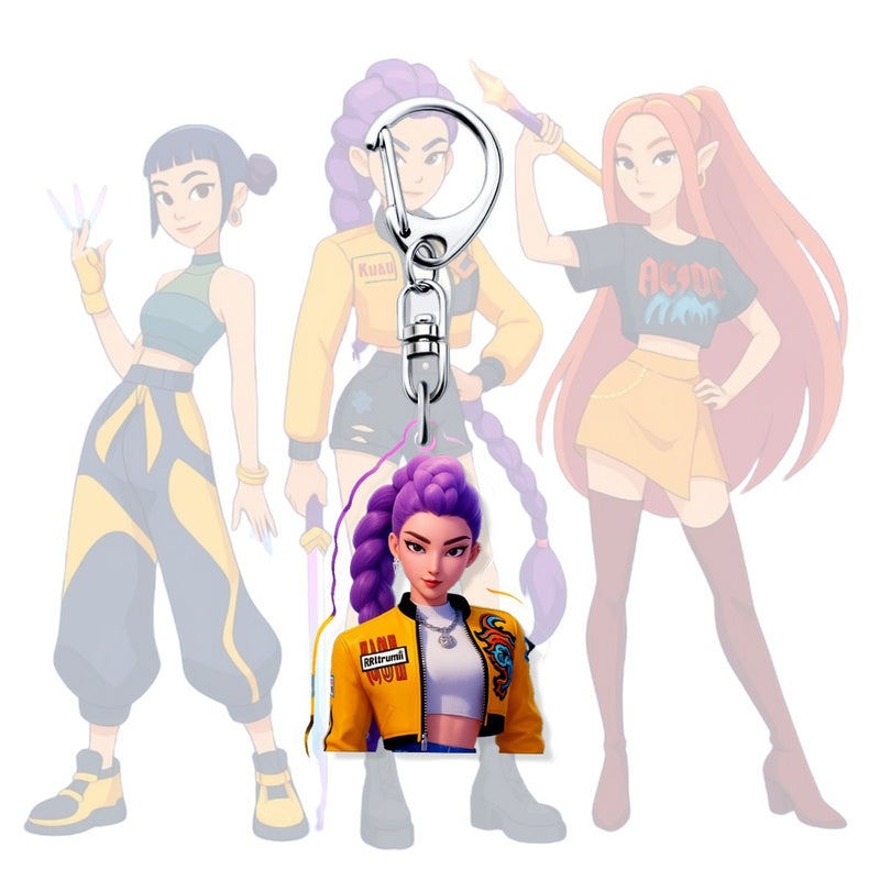 KPOP Witchy Squad Acrylic Keychain - Lumi, Mira, Zoey Anime Accessories - Image 1