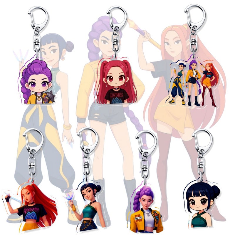 KPOP Witchy Squad Acrylic Keychain - Lumi, Mira, Zoey Anime Accessories - Image 2