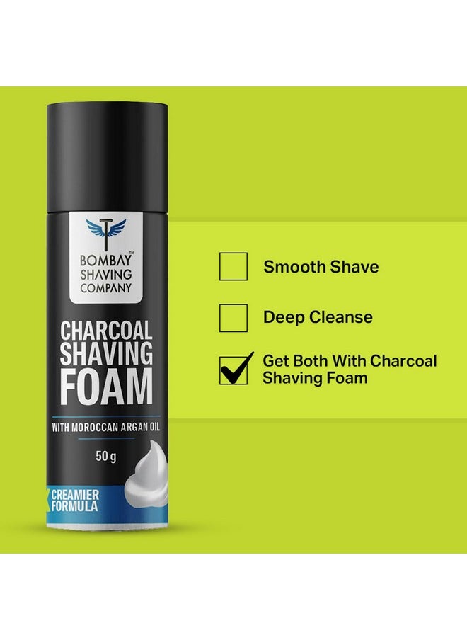 BOMBAY SHAVING COMPANY Sensi Smart 3 Razor And Charcoal Shaving Foam Combo | 3 Blades Shaving Razor For Men | Charcoal Shaving Foam, 50G  - Image 4