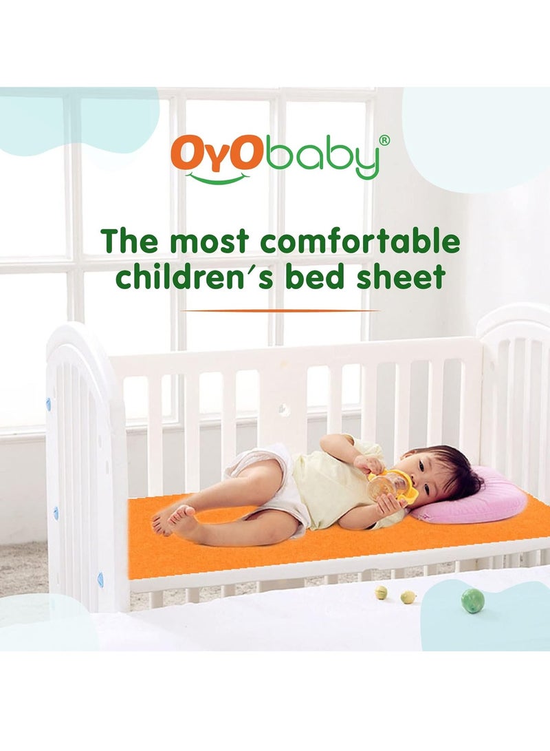 OYO Baby Reuseable Waterproof Dry Sheet for New
  Toddler Infant Baby | Extra Absorbent Quick Dry Sheet | Instadry Anti-Piling
  Fleece Baby Bed Dry Sheet | Pack of 2 (Small - 70 cm x 50 cm), Light Green - Image 4