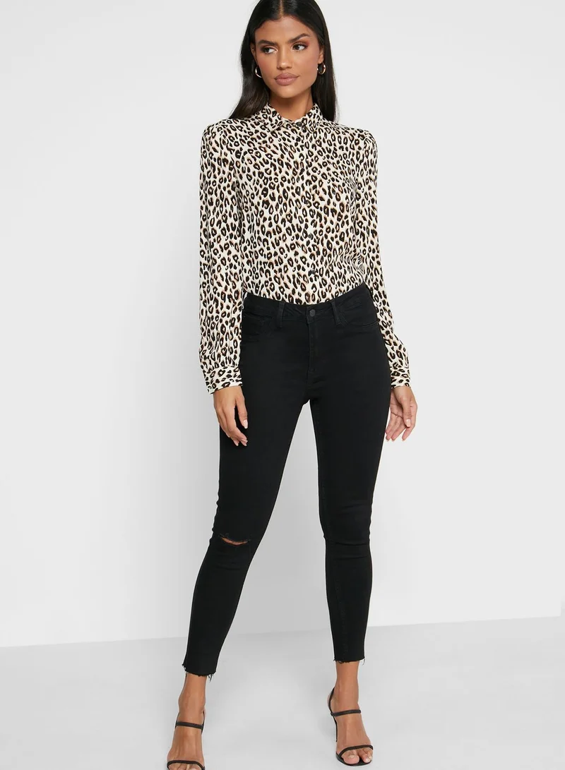 NEW LOOK Ripped Fray Hem Skinny Jeans