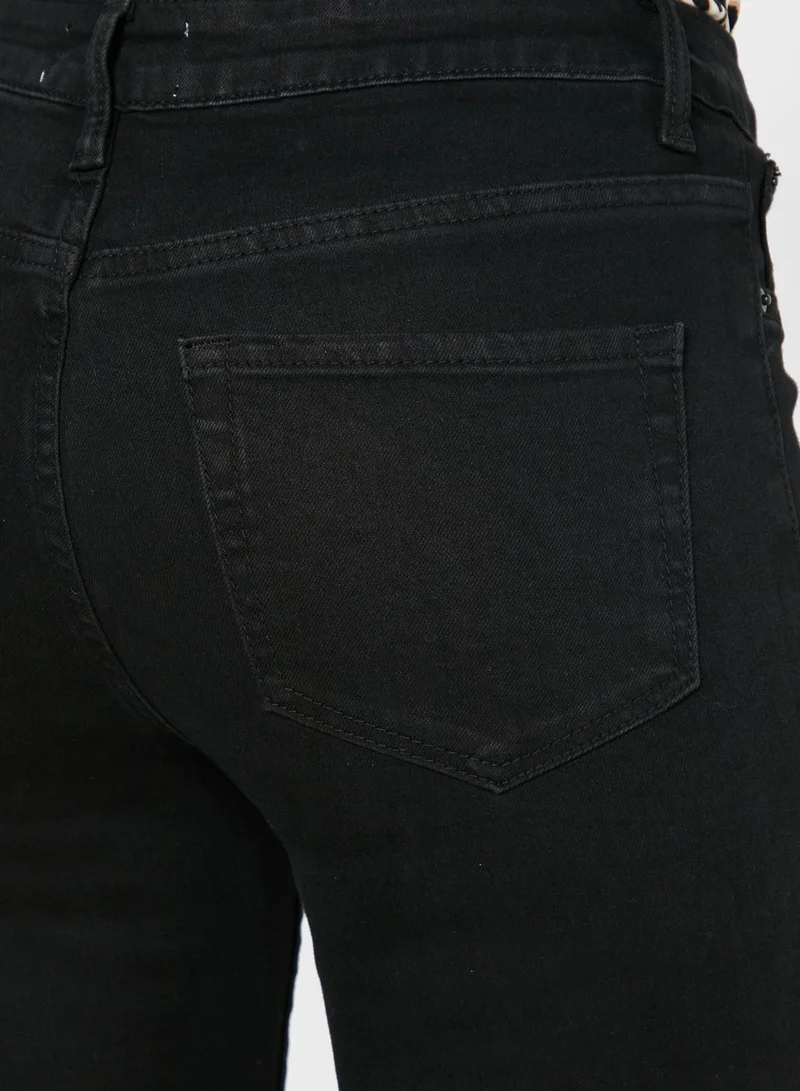 NEW LOOK Ripped Fray Hem Skinny Jeans