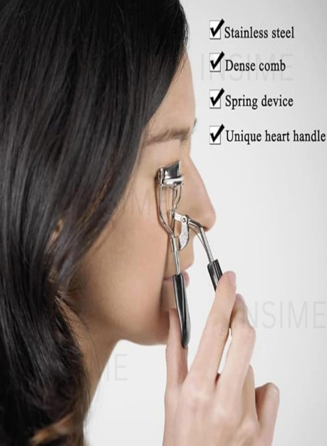 INSIME Pro eyelash curler for women | Strong, Contoured Eyelash curler tool for Pinch free Non slip Eye lash curl | Eye opening, Voluminous Eye lash curler for women - Image 4
