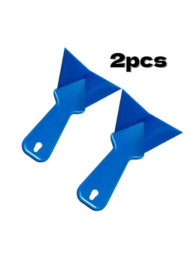 2Pcs Heavy Duty Triangular Drywall Taping Knife Plastic Wall Finishing Tool - Image 1