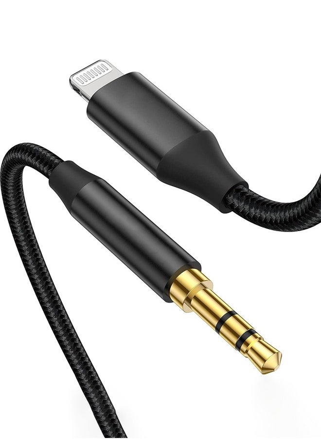 NIPUDUN Nylon Braid Lightning to 3.5mm Audio Cable 1.2m  - Image 1