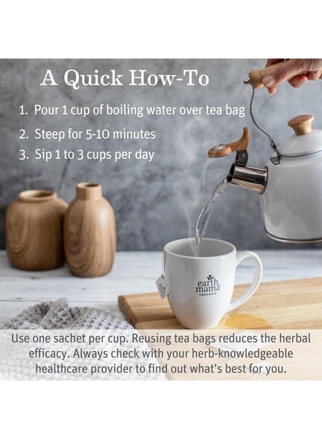 Earth Mama شاي ميلك ميد® العضوي | أكياس شاي عشبي لدعم الرضاعة الطبيعية، مكمل رضاعة خالي من الكافيين لزيادة إنتاج حليب الثدي، مع الشوك المقدس والحلبة (16 قطعة، عبوتين) - Image 5