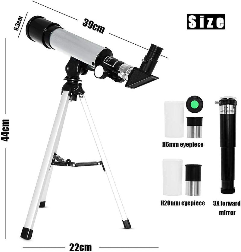 HELLARO تلسكوب فلكي زوم 90X HD للتصوير الخارجي للأرض والسماء، تلسكوب فضائي مع حامل ثلاثي للأطفال والمبتدئين - Image 3