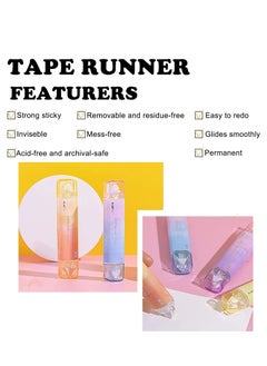 SYOSI White Out Correction Tape and Double Sided Tape Roller, lovely Quick Dry Japan White Out, with Permanent Adhesive Tape Runner, for School Office Instant Correction & Scrapbook Supplies  - Image 5
