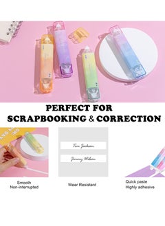 SYOSI White Out Correction Tape and Double Sided Tape Roller, lovely Quick Dry Japan White Out, with Permanent Adhesive Tape Runner, for School Office Instant Correction & Scrapbook Supplies  - Image 3