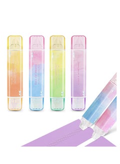 SYOSI White Out Correction Tape and Double Sided Tape Roller, lovely Quick Dry Japan White Out, with Permanent Adhesive Tape Runner, for School Office Instant Correction & Scrapbook Supplies  - Image 1