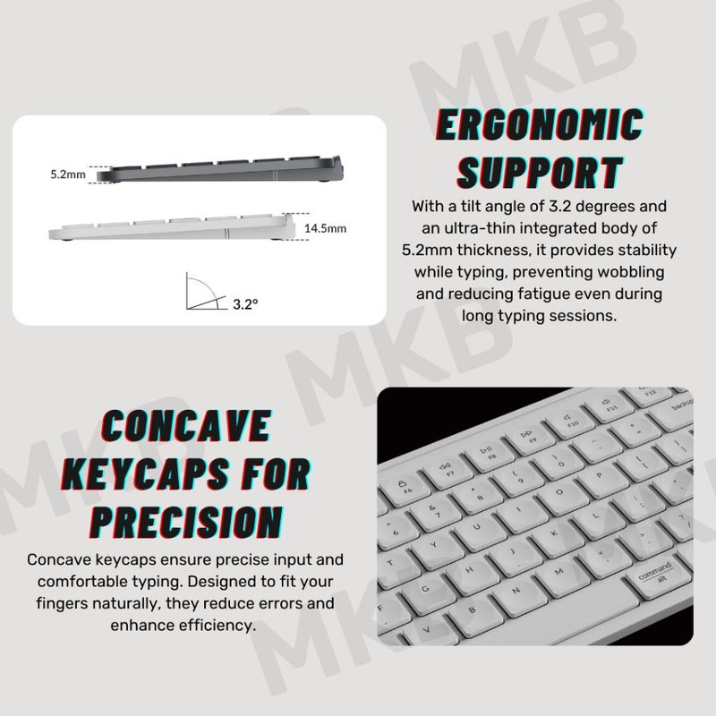 كيشرون لوحة مفاتيح Keychron B1 Pro - أبيض - Image 4