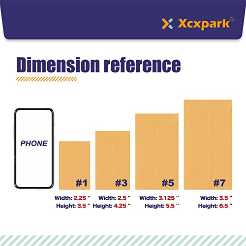 Xxcxpark 200PCS #5 Coin Envelopes 3.125x5.5 inches Brown Kraft Envelopes Classic Small Parts Gummed Flap for Coins, Cash, Credit Cards, Seeds - Image 4