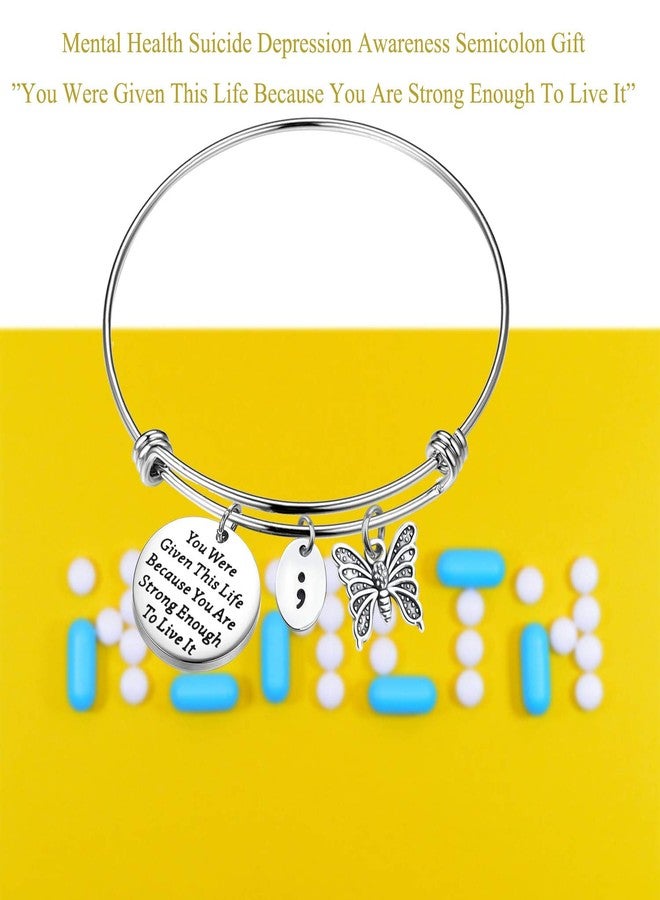 Lywjyb Birdgot Semicolon Gift Mental Health Suicide Depression Awareness Punctuation Gift(Given This Life Semicolon bg) - Image 5