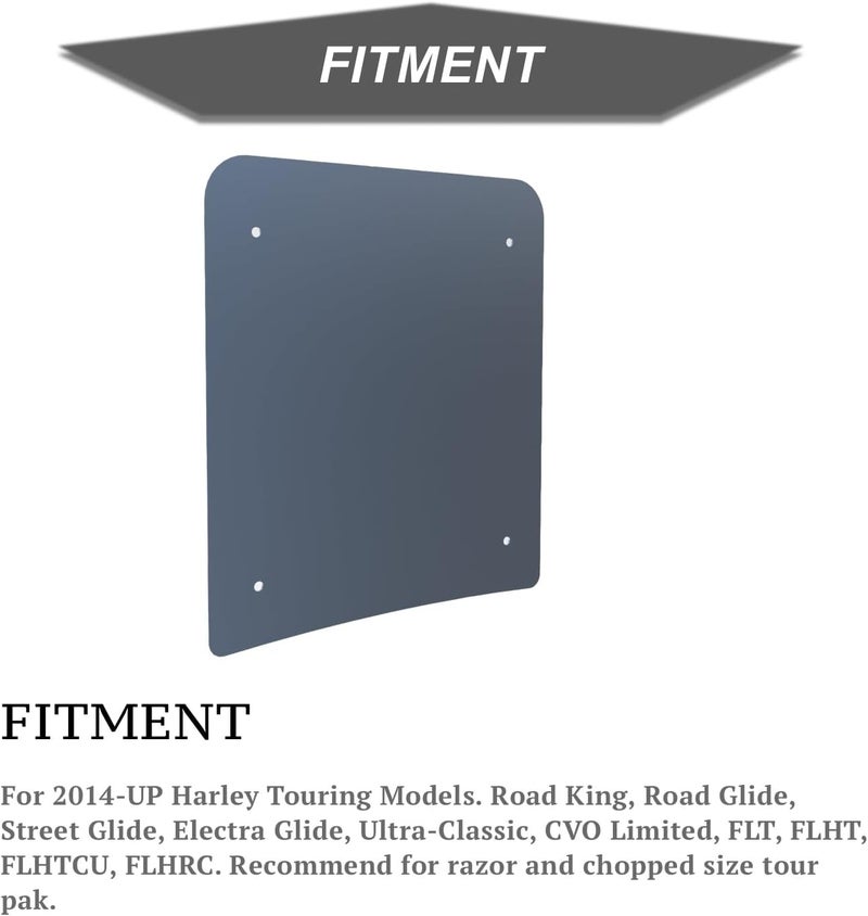 AIRCMT Laser Cut Tour Pak Trunk Inner Base Reinforcement Metal Plate for 2014-2020 Harley Touring Models - Image 3