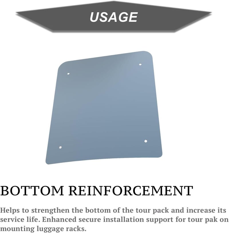 AIRCMT Laser Cut Tour Pak Trunk Inner Base Reinforcement Metal Plate for 2014-2020 Harley Touring Models - Image 2