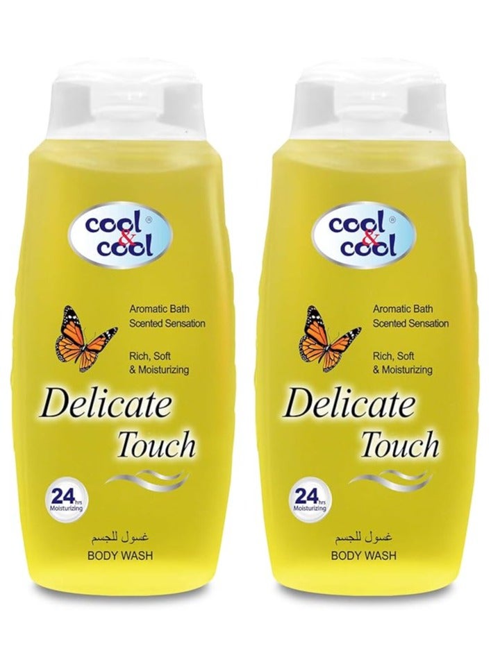 Cool & Cool Delicate Touch Body Wash, 2 X 500Ml