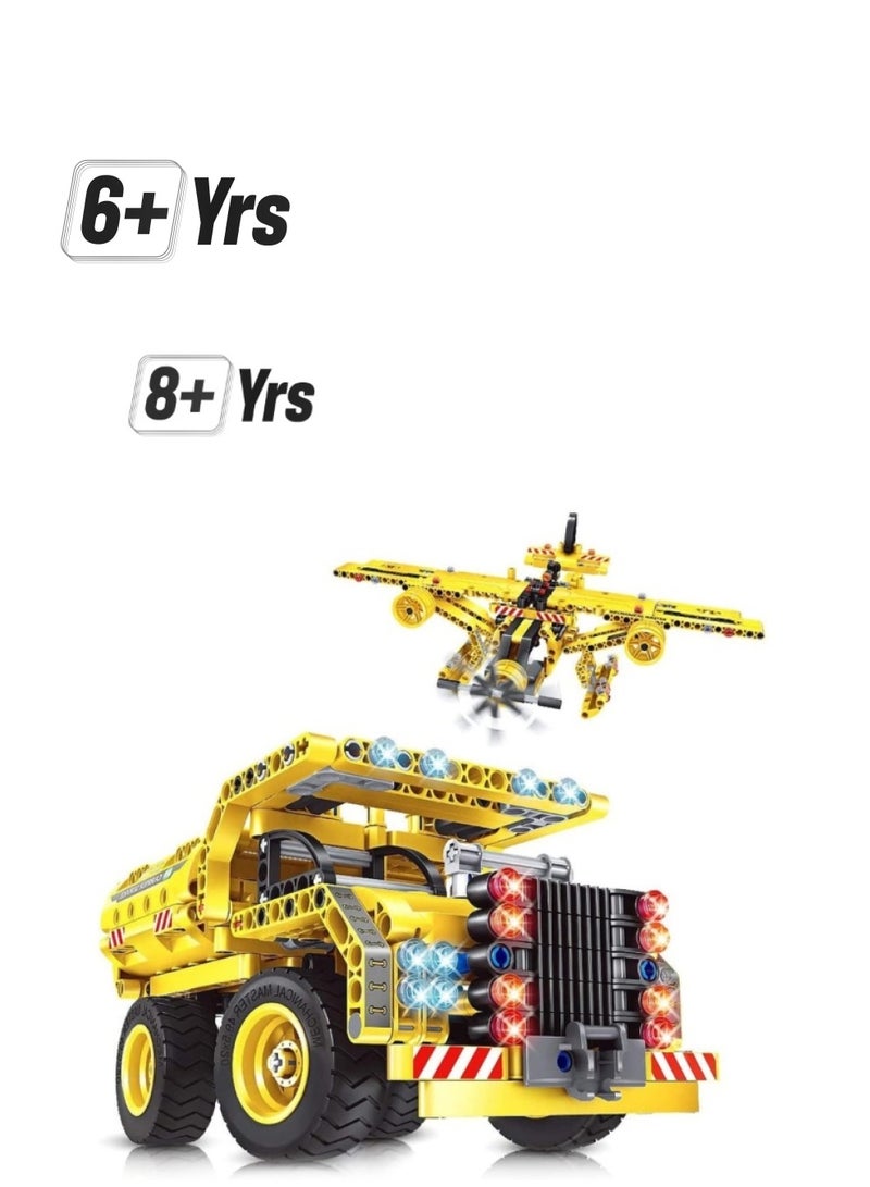 Building Toy 2 In 1 Technic Truck Airplane Construction Engineering Kit City Building Set Educational Toy Gift - Image 1