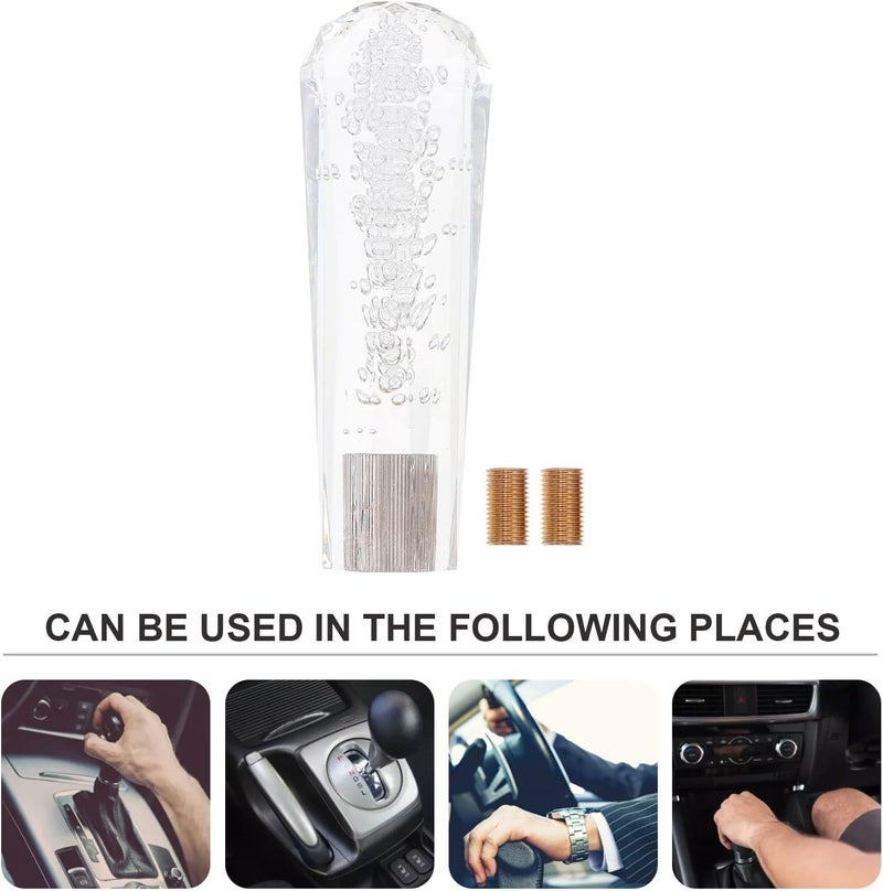 iplusmile LED Bubble Gear Shift Knob 15cm Acrylic Gear Lever Replacement with Crystal Diamond Car Styling Accessory for Manual and Automatic Vehicles - Image 2