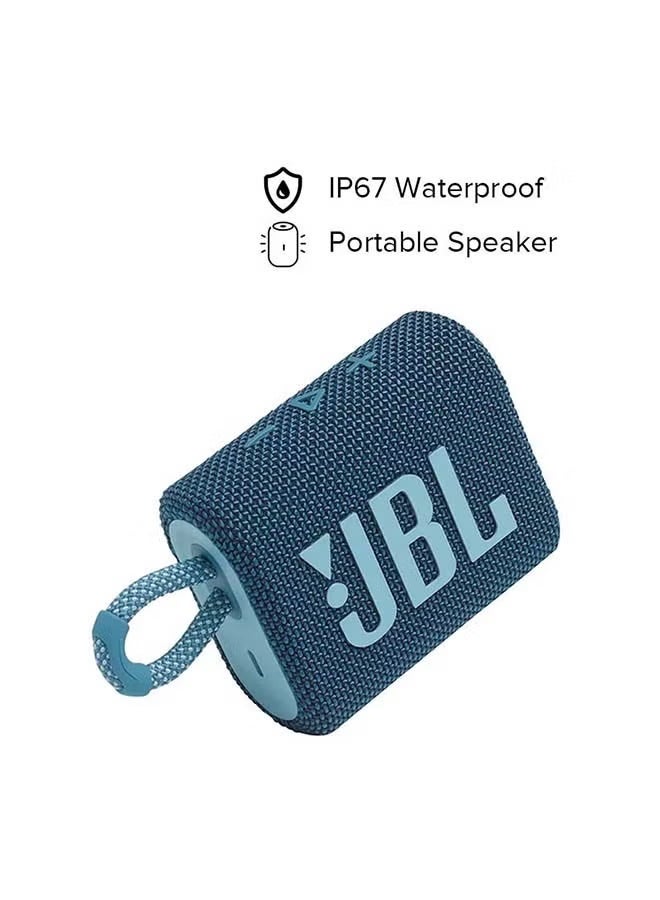 GO 3 Portable Bluetooth Speaker Blue - Image 4