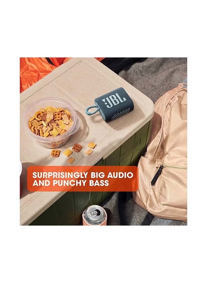 GO 3 Portable Bluetooth Speaker Blue - Image 5